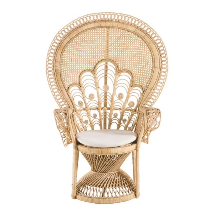 Maisons du Monde Manille - Silla de diseño de mimbre trenzado Liquidación