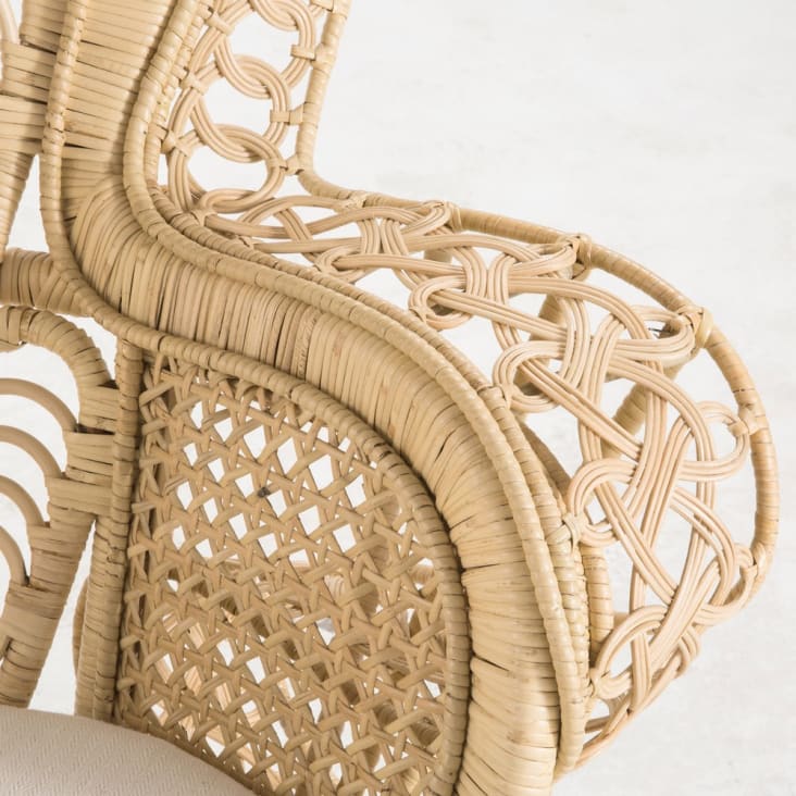 Maisons du Monde Manille - Silla de diseño de mimbre trenzado Liquidación