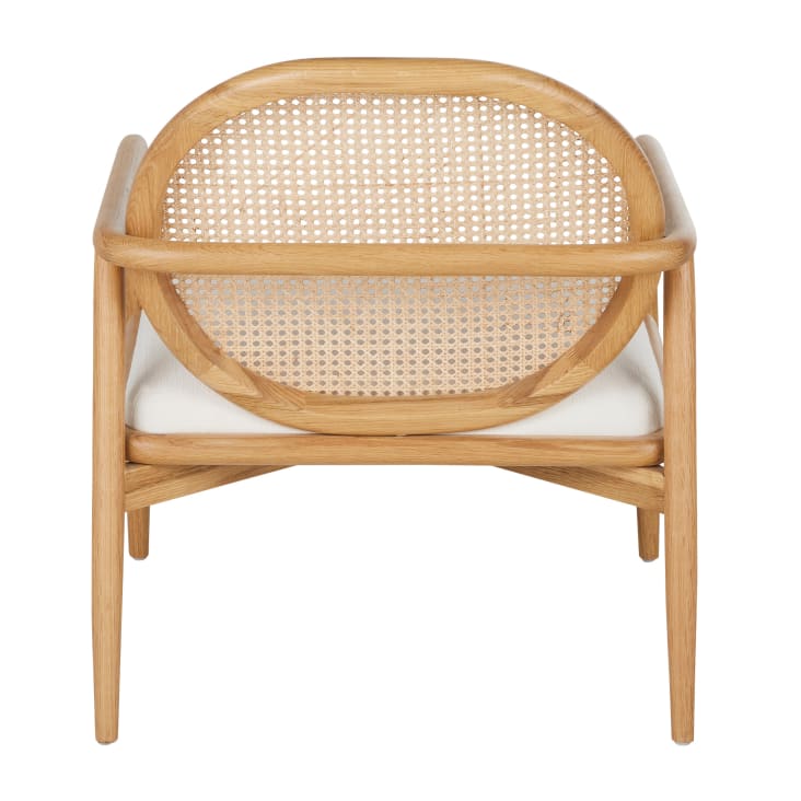Maisons du Monde Linette - Sillón de rejilla de ratán y tela color crudo Envío gratis