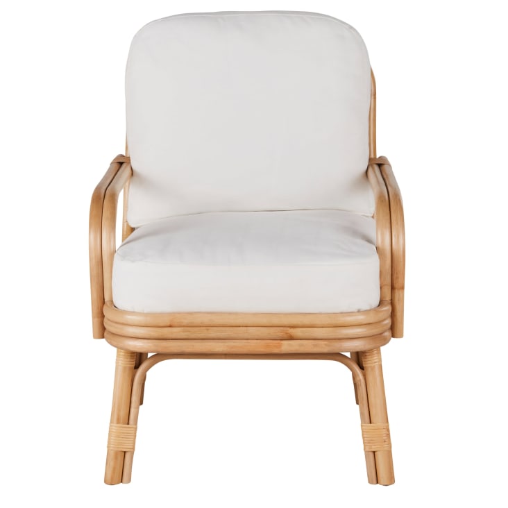 Maisons du Monde Cassis - Sillón de ratán y tela color crudo COMPRAR AHORA