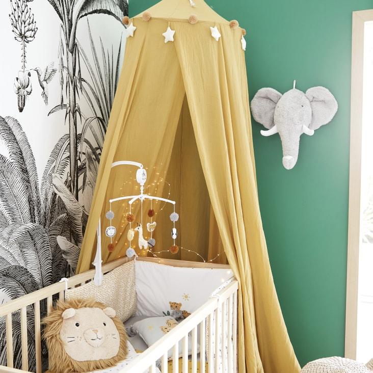 Maisons du Monde Papel pintado no tejido con estampado de jungla en blanco y negro 350x300 Precio de fábrica