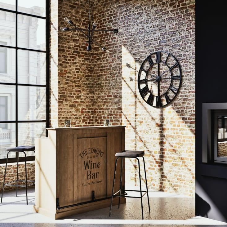 Maisons du Monde TEXAS - Reloj de metal negro D.88 Promoción trimestral