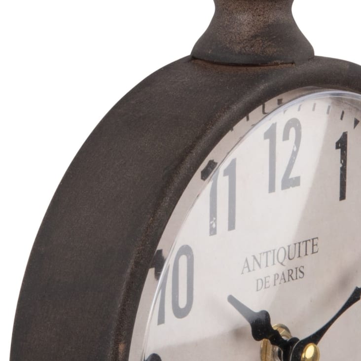 Maisons du Monde JULIETTA - Reloj de sobremesa de metal negro 17x28 Tienda de fábrica