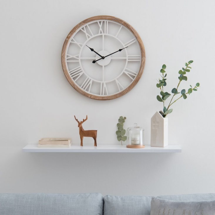 Maisons du Monde MONTROY - Reloj blanco y de color natural Alt.50 Limitado a 3 días