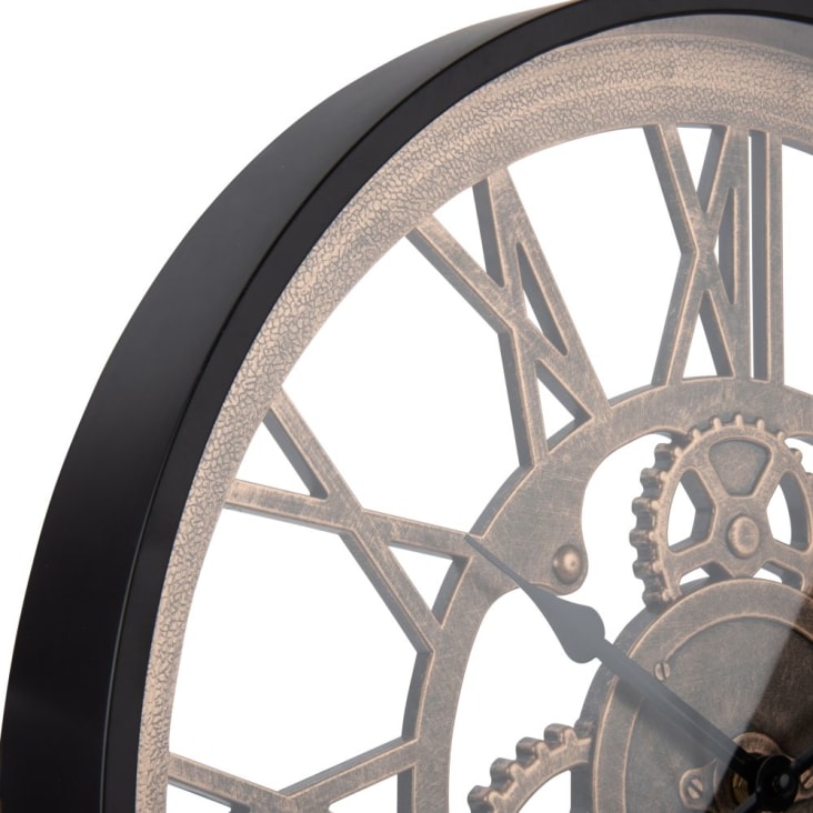 Maisons du Monde RENO - Reloj de engranajes negro y marrón D.46 Grandes ahorros