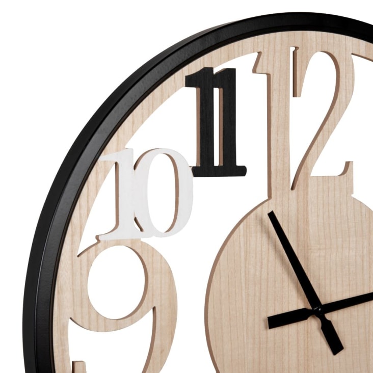 Maisons du Monde NATHEO - Reloj calado beige blanco y negro D70 Precio ultrabajo