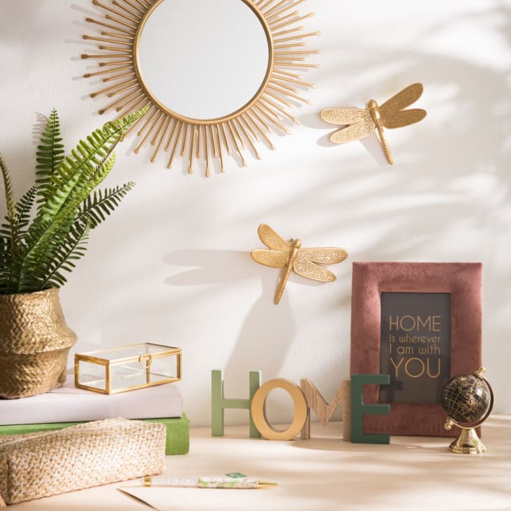 Maisons du Monde Lbélulas doradas para decorar la pared de 10x14 cm (x2) Ofertas