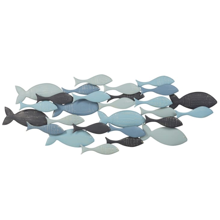 Maisons du Monde LUCIA - Decoración de pared banco de peces de metal 71x26
