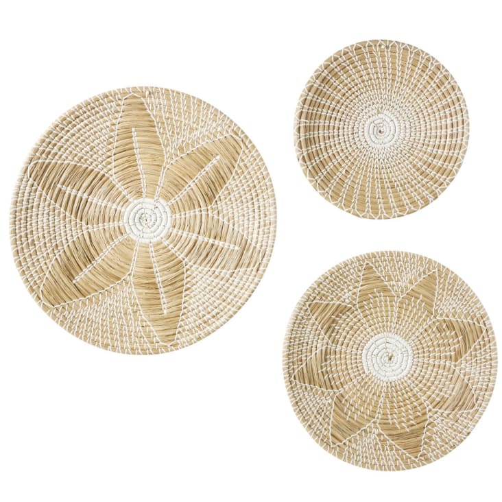 Maisons du Monde GOA - 3 decoraciones de pared de junco de mar 60x60