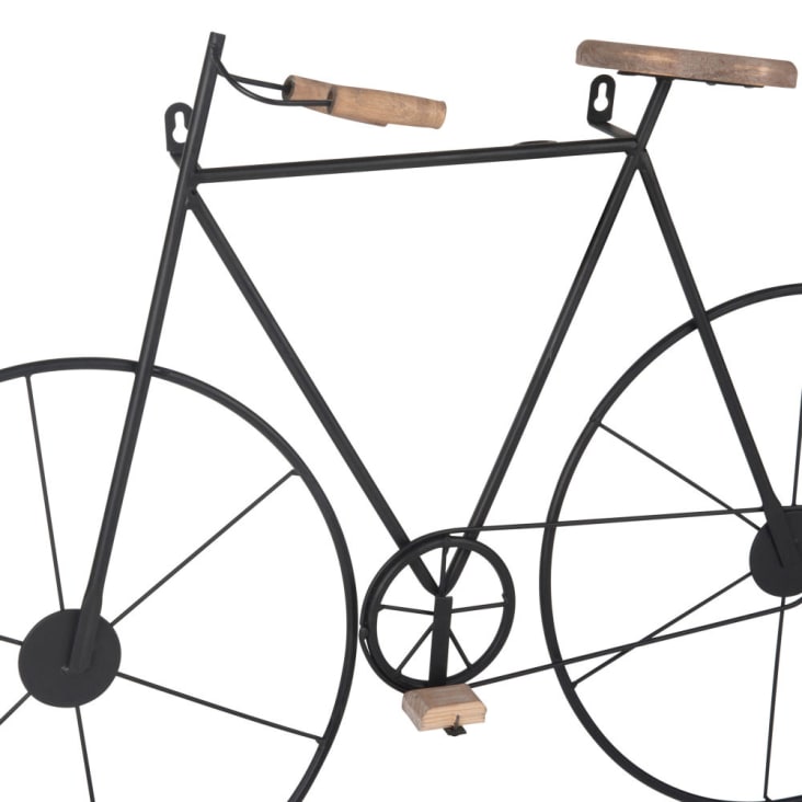 Maisons du Monde Decoración de pared bicicleta de abeto y metal negro 76x50 Tienda