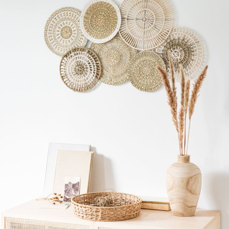 Maisons du Monde FRANCESCA - Decoración de pared de color crudo y beige 95 x 53 Mejor oferta