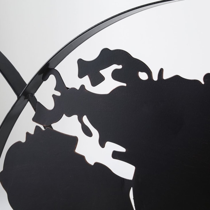 Maisons du Monde CLEVELAND - Decoración de pared mapa del mundo de metal negro 143x79 Rebajas online