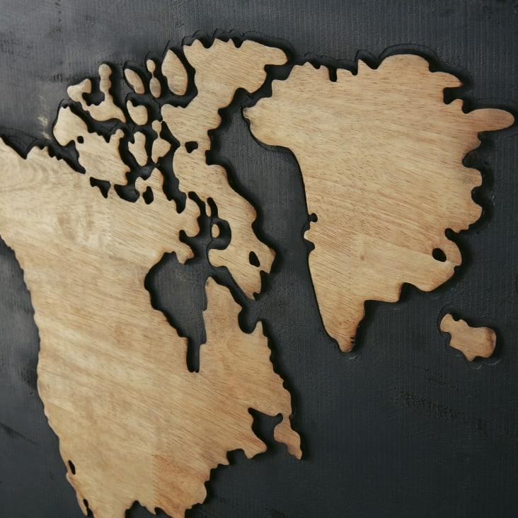 Maisons du Monde MAPOS - Decoración de pared de mapamundi de madera de mango bicolor 139 x 90 COMPRAR AHORA