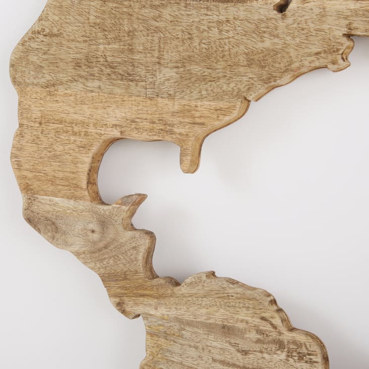 Maisons du Monde ALVI - Mapamundi decorativo de madera de mango tallada 132 x 76 Últimos 2 días