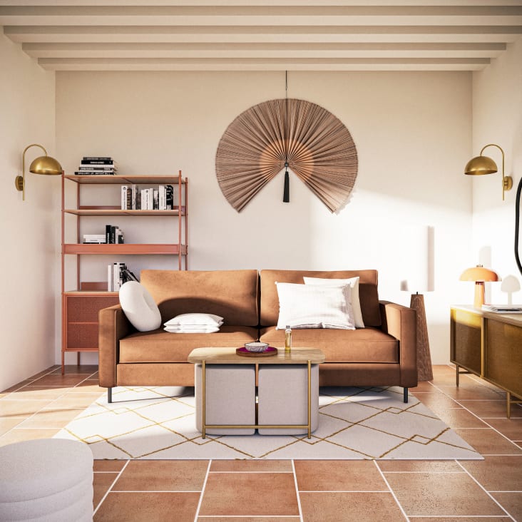 Maisons du Monde IKUYO - Decoración de pared abanico de bambú bicolor 138x112 Promoción trimestral