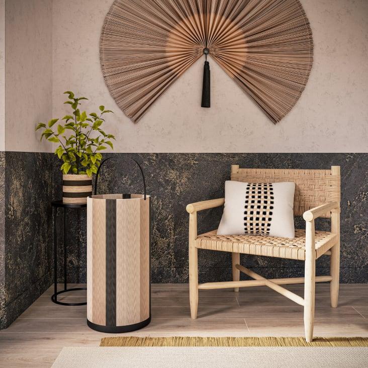 Maisons du Monde IKUYO - Decoración de pared abanico de bambú bicolor 138x112 Promoción trimestral