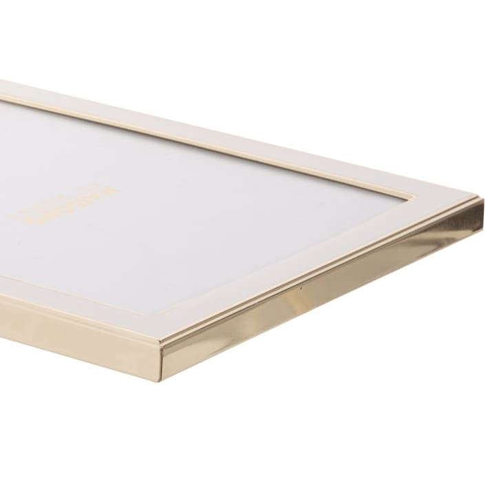 Maisons du Monde REBECCA - Marco de fotos blanco y dorado 15x20 Libre de impuestos