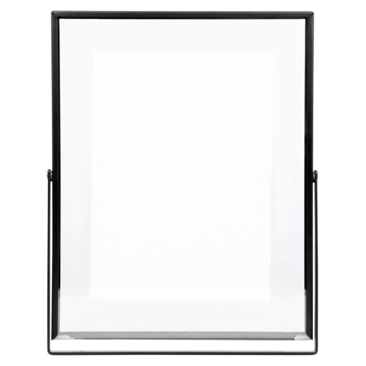 Maisons du Monde BOBBY - Marco de sobremesa de metal negro y cristal 13x18 Ofertas