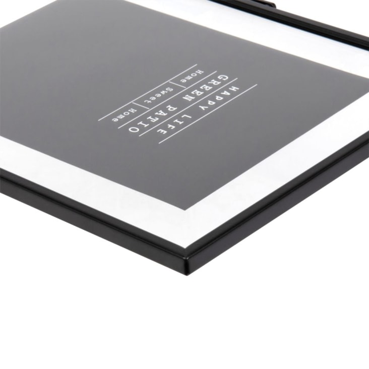 Maisons du Monde BOBBY - Marco de sobremesa de metal negro y cristal 13x18 Ofertas