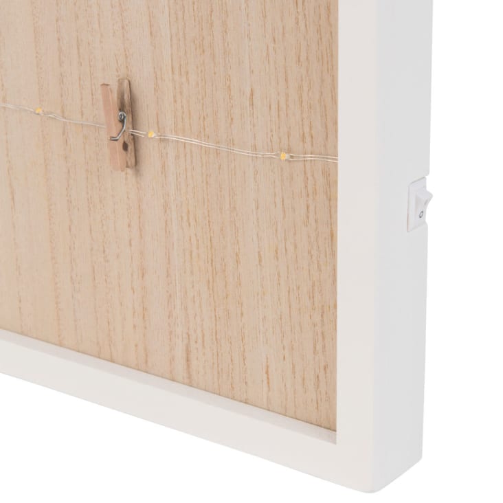 Maisons du Monde Tablón luminoso para colgar fotos de madera de pino 40x50 Los más vendidos