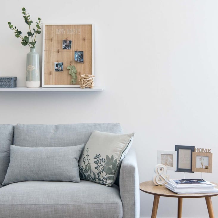 Maisons du Monde Tablón luminoso para colgar fotos de madera de pino 40x50 Los más vendidos