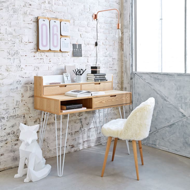 Maisons du Monde Arthur - Figura de zorro blanco mate H.56 cm COMPRAR AHORA