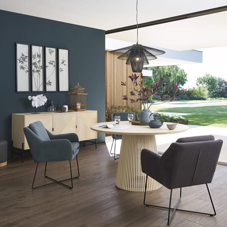 Maisons du Monde HAKUBA - Figura de pez blanco y metal negro Alt.36 Oferta especial de fábrica