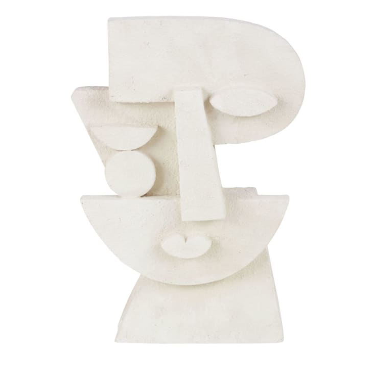 Maisons du Monde OURIKA - Figura de rostro abstracto en cemento gris alt. 40