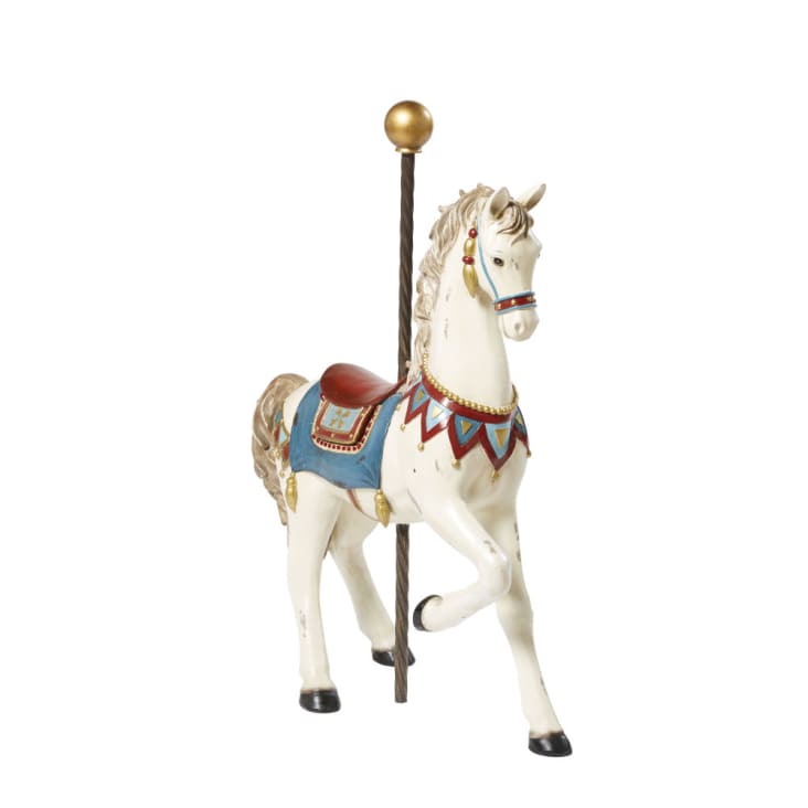 Maisons du Monde CARROUSEL - Figura de caballo color crudo con efecto envejecido Alt.53 Superdescuento