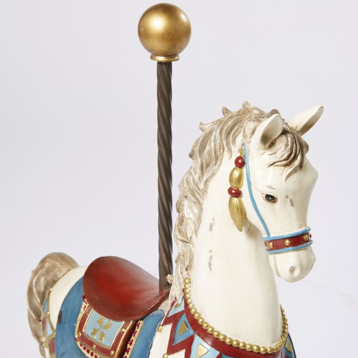 Maisons du Monde CARROUSEL - Figura de caballo color crudo con efecto envejecido Alt.53 Superdescuento