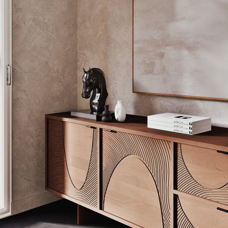 Maisons du Monde Altar - Escultura de cabeza de caballo negro Alt. 36 cm Ofertas de temporada