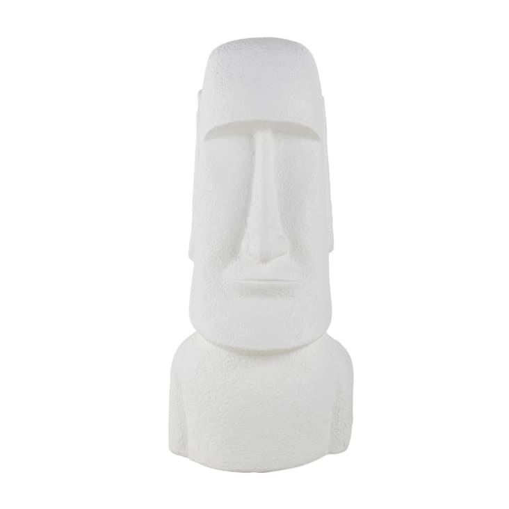Maisons du Monde Estatua Isla de Pascua de magnesio blanco Alt.82 Ofertas especiales