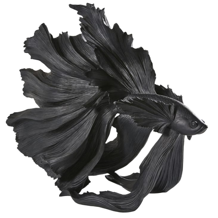 Maisons du Monde KOHANA - Estatua de pez negro mate Alt.56