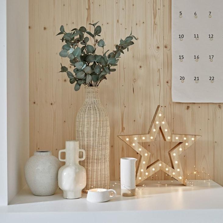 Maisons du Monde MANON - Jarrón grande de ratán trenzado beige Alt. 61 Outlet online