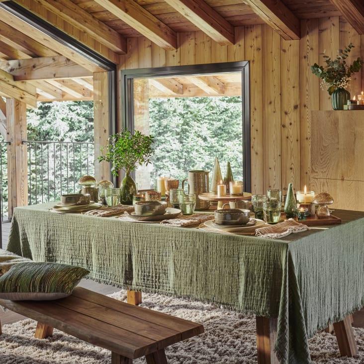 Maisons du Monde Jarrón de cristal tintado verde H18 Rebajas