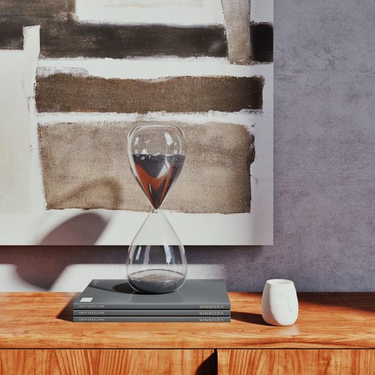 Maisons du Monde SILVER - Reloj de arena reciclado con purpurina plateada Solo queda un día