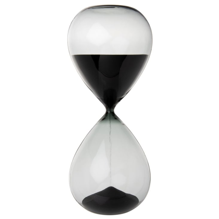 Maisons du Monde ZOUKO - Reloj de arena de cristal ahumado