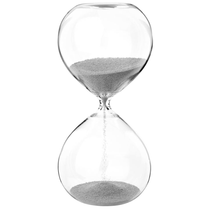 Maisons du Monde Reloj de arena gris claro de cristal Limitado a 3 días