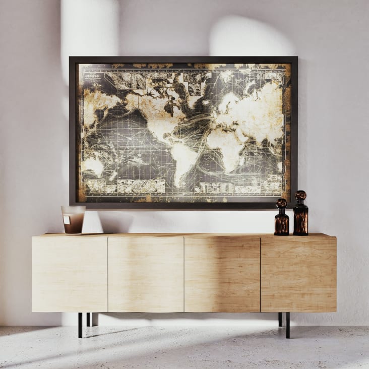 Maisons du Monde BECKERO - Frascos decorativos de cristal tintado marrón y negro Alt. 35 (x2) Oferta exclusiva