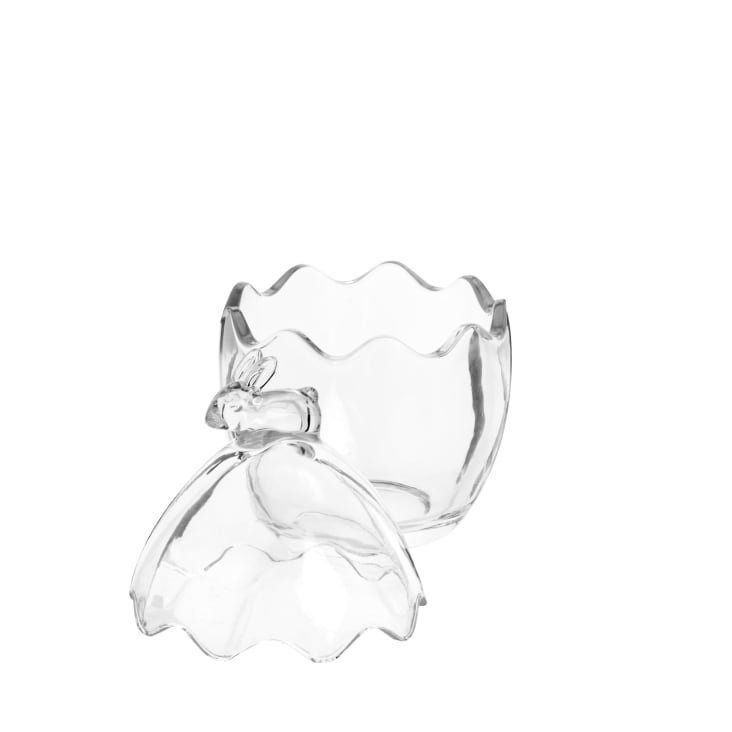 Maisons du Monde Alice - Bombonera en forma de huevo y conejo de vidrio altura 13 cm Última moda