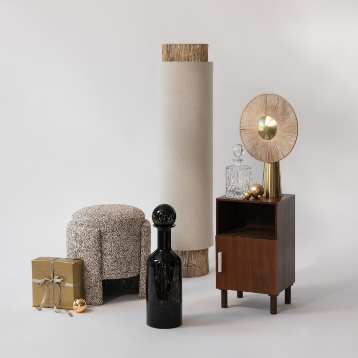 Maisons du Monde CUBANO - Frasco de cristal negro Alt. 52 Ofertas de temporada