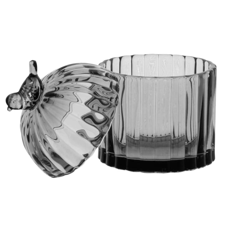 Maisons du Monde Oiseau - Bombonera con campana y pájaro de cristal gris Alt. 12 cm Ofertas especiales