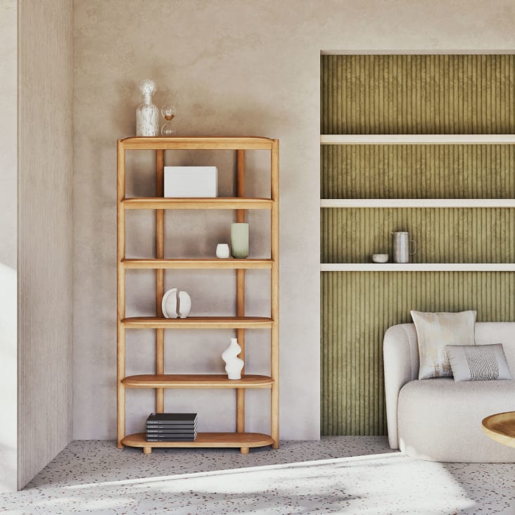 Maisons du Monde CUBANO - Frasco decorativo de cristal transparente y blanco Alt. 36 Rebajas de fin de temporada