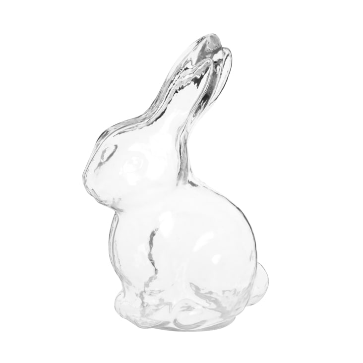 Maisons du Monde Albin - Estatuilla conejo de vidrio transparente altura 18 cm 2025