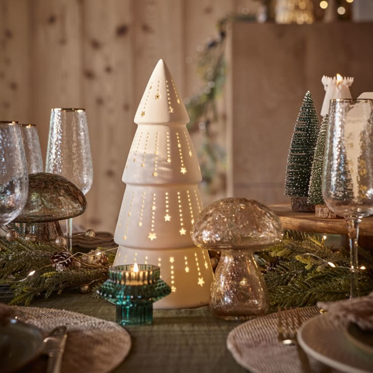Maisons du Monde Figura de seta de cristal tintado marrón Alt.13 Outlet online