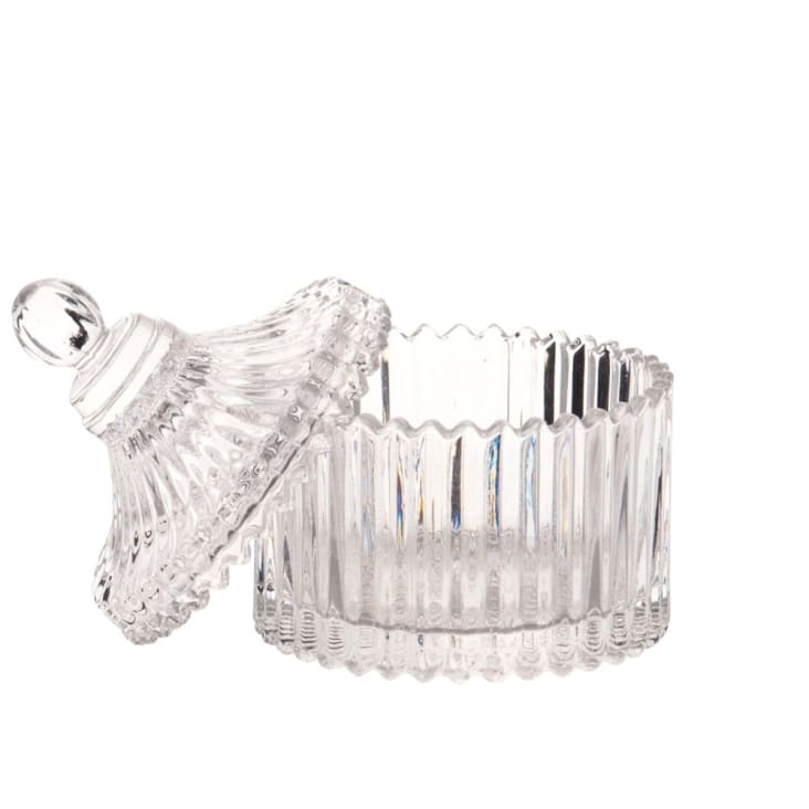 Maisons du Monde Lote de 2 - Bombonera pequeña de cristal clásico Venta caliente